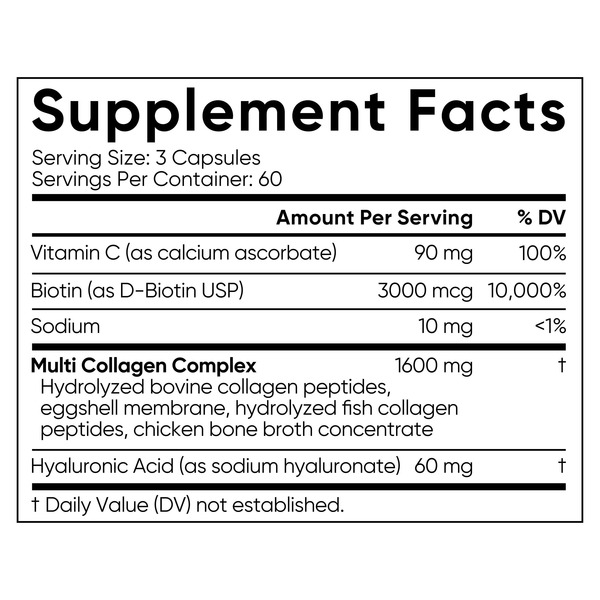Viên Uống Sports Research Multi Collagen Complex – Hộp 180 Viên