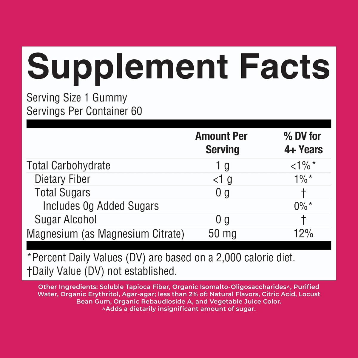 Kẹo Dẻo Bổ Sung Magie Dành Cho Trẻ Em MaryRuth's Kids Magnesium Gummies 50mg – Hộp 60 Viên