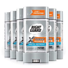 Gel Khử Mùi Và Ngăn Mồ Hôi Nam Right Guard Xtreme Defense Arctic Refresh – Bộ 6 Cây x 4 Oz