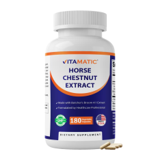 Viên Uống Hỗ Trợ Tĩnh Mạnh & Tuần Hoàn Máu Vitamatic Horse Chestnut Extract 700mg & Butcher's Broom Extract 300mg – Hộp 180 Viên