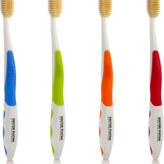 Bàn Chải Đánh Răng Lông Mềm Mouthwatchers Dr Plotka Soft Bristle Flossing Toothbrush – Set 4 Cái