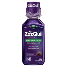 Siro Vicks Nighttime Sleep Aid Liquid, Warming Berry Flavor - Chai 354ml