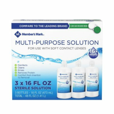Dung Dịch Ngâm Kính Áp Tròng Member’s Mark Multi-Purpose Solution – Hộp 3 Chai X 473ml