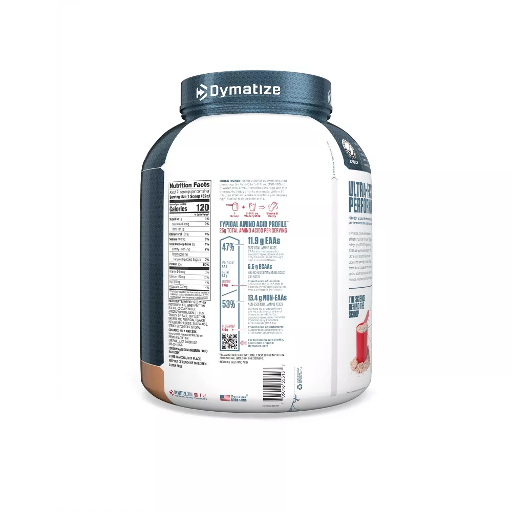 Bột Protein Dymatize ISO100 Hydrolyzed Chocolate Hương Socola – Hộp 5LB