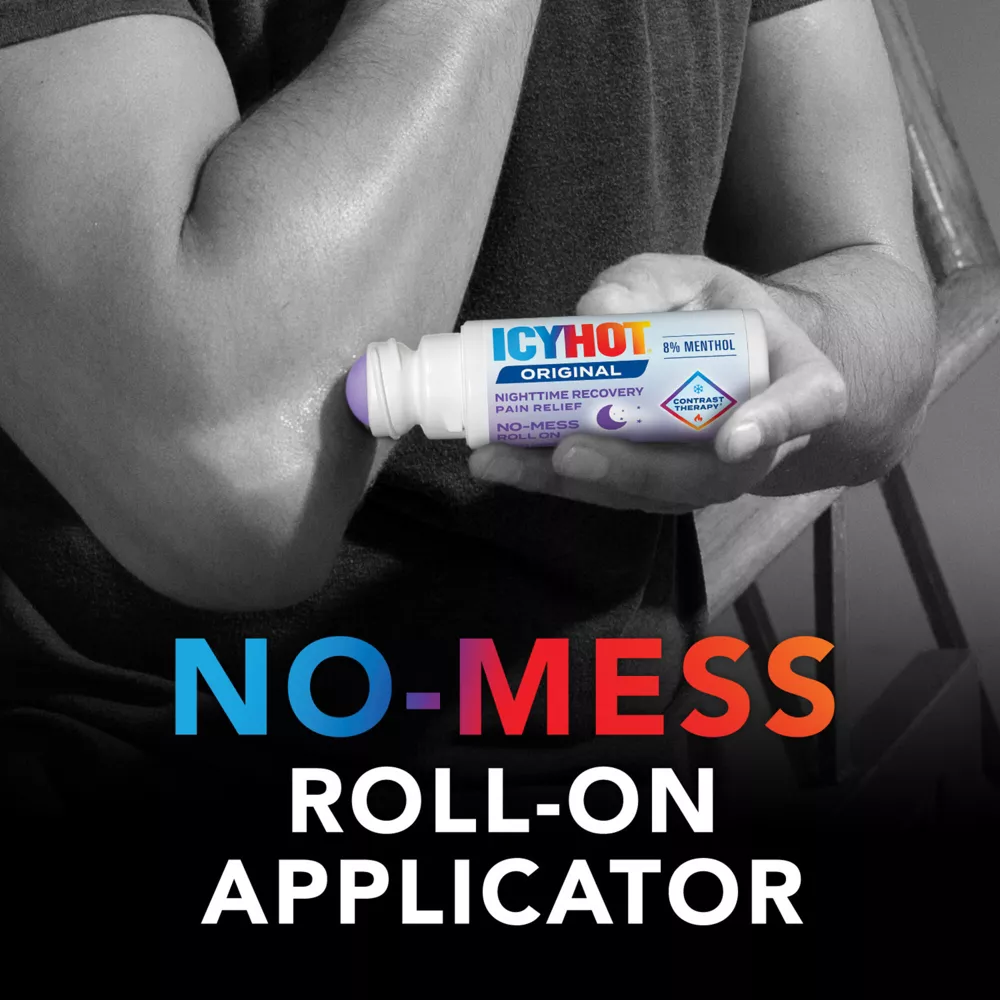Kem Bôi Giảm Đau Ngoài Da Ban Đêm Icy Hot Original Nighttime Recovery Roll-On – Thanh 2.5 Oz