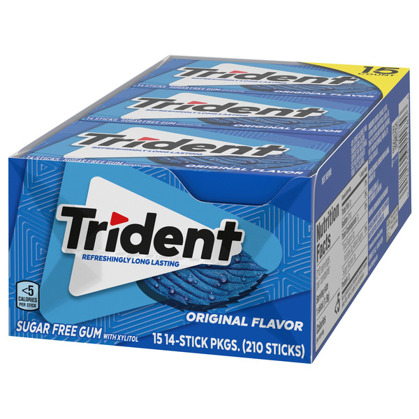 Kẹo Cao Su Không Đường Trident Original Sugar Free Gum – Hộp 210 Chiếc