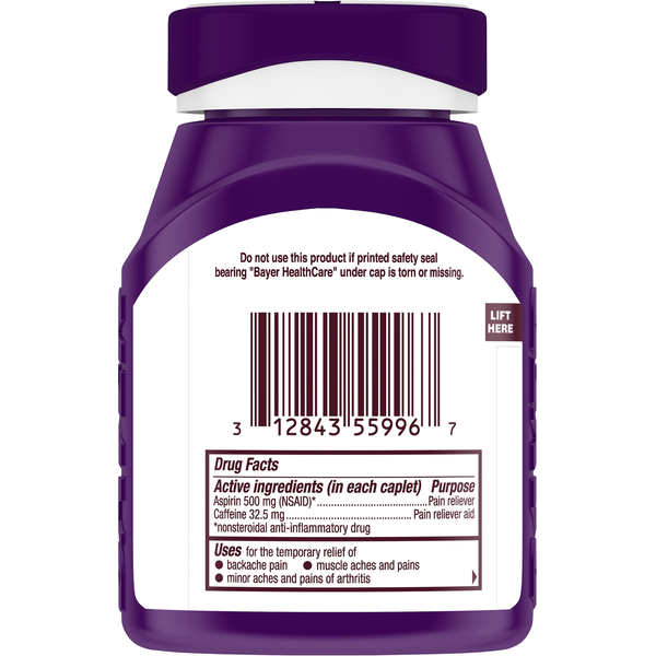 Viên Uống Giảm Đau Bayer Aspirin Back & Body 500mg Extra Strength – Hộp 200 Viên