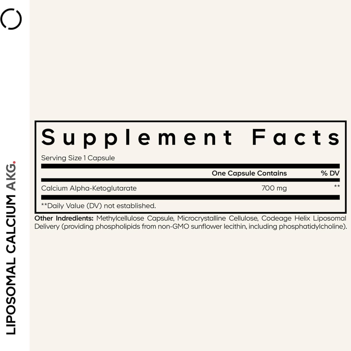 Viên Uống Codeage Liposomal Calcium AKG Canxi Alpha-Ketoglutarate – Hộp 60 Viên 