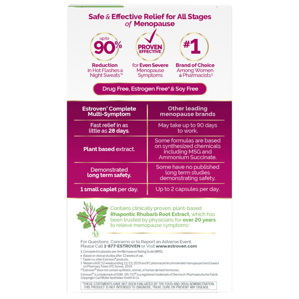 Viên Uống Hỗ Trợ Giảm Triệu Chứng Mãn Kinh Estroven Complete Multi-Symptom Menopause Relief  - Hộp 84 Viên