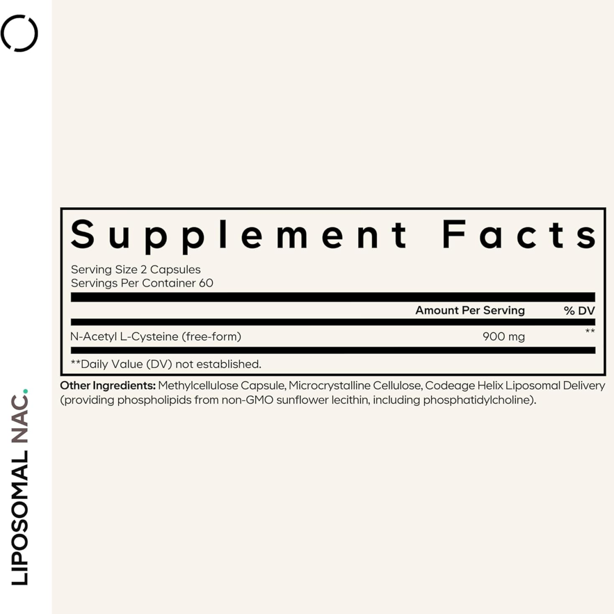 Viên Uống Codeage Liposomal NAC N-Acetyl Cysteine – Hộp 120 Viên
