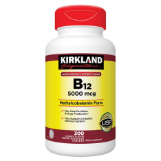Viên Ngậm Bổ Sung Vitamin B12 Kirkland Signature 5000 mcg – Hộp 300 Viên