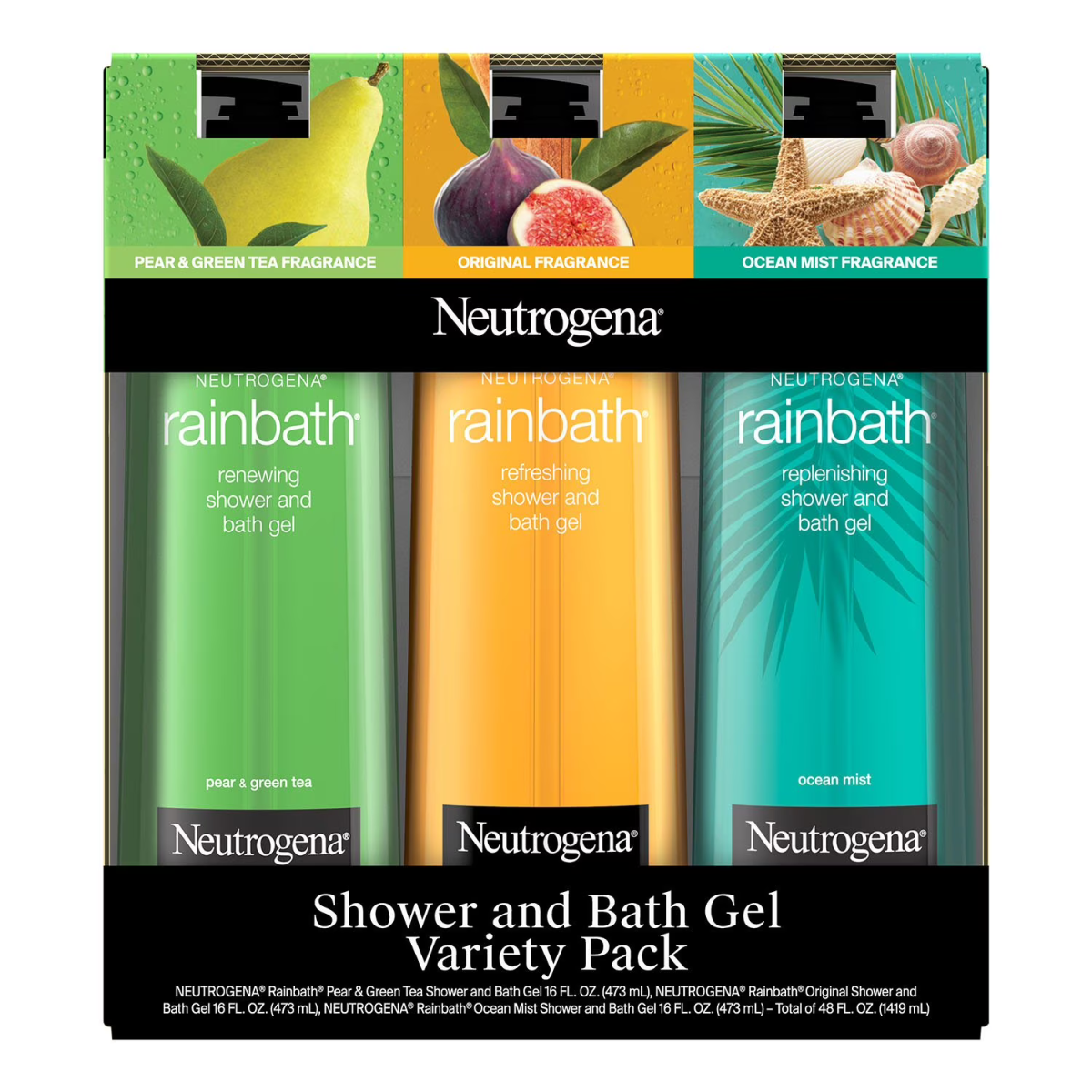 Sữa Tắm Neutrogena Rainbath Shower & Bath Gel Original – Set 3 Chai x 473 ml
