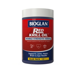 Viên Uống Dầu Nhuyễn Thể BIOGLAN Red Krill Oil Double Strength 1000mg –  Hộp120 Viên