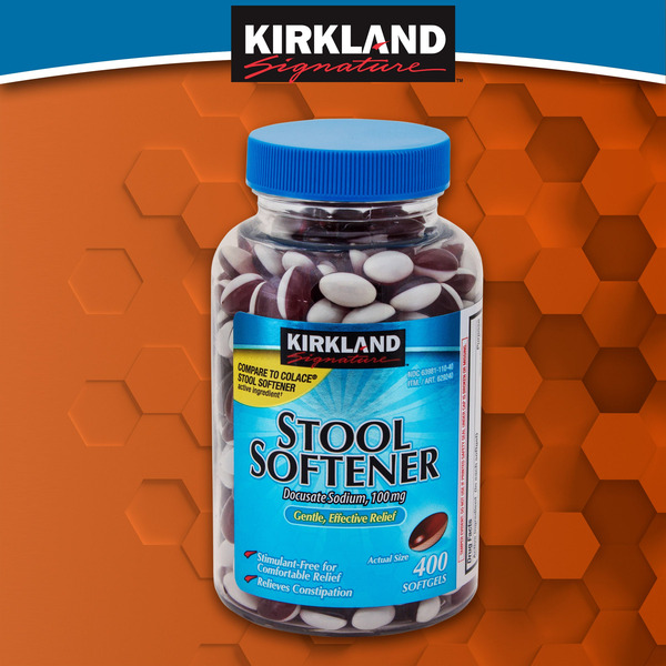 Viên Uống Hỗ trợ Giảm Táo Bón KIRKLAND SIGNATURE STOOL SOFTENER 100 mg – Hộp 400 viên