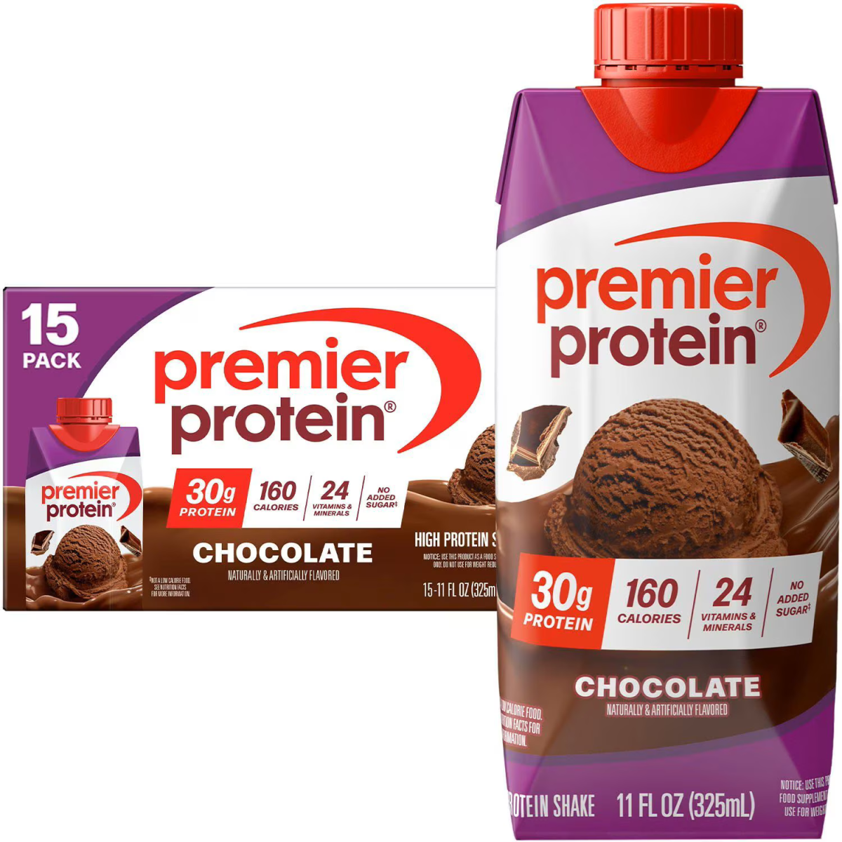 Sữa Lắc Protein Vị Socola Premier Protein High Protein Shake Chocolate – Thùng 15 Chai x 325ml