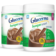 Bột Dinh Dưỡng Dành Cho Người Tiểu Đường Vị Socola Glucerna Hunger Smart Classic Chocolate – Set 2 Hộp x 22.3 Oz