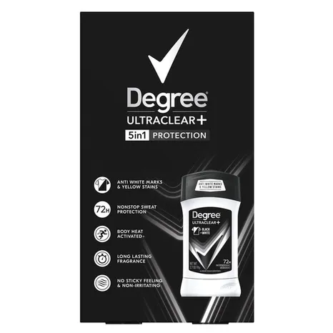 Thanh lăn khử mùi Degree UltraClear Invisible Solid Antiperspirant Deodorant – Set 5 Thanh x 2.7Oz