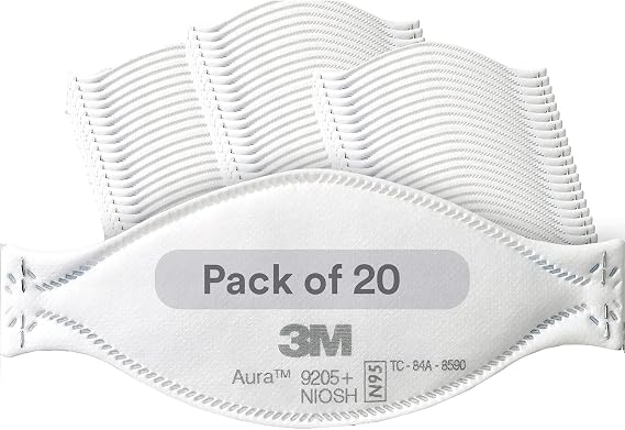 Khẩu Trang Lọc Bụi Dạng N95 3M Aura™ Particulate Respirator 9205+, N95 – Hộp 20 Chiếc