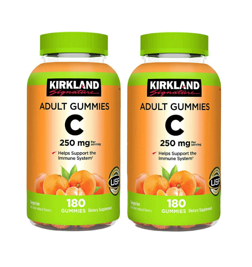 Kẹo Dẻo Bổ Sung Vitamin C Kirkland Signature 250 mg – 2 Hộp x 180 Viên