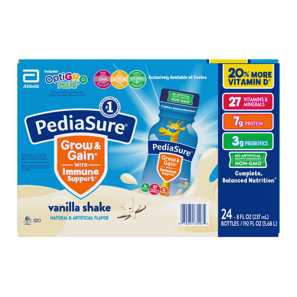 Sữa Dinh Dưỡng Pha Sẵn PediaSure Grow & Gain With OptiGRO Vị Vanilla – Thùng 24 Chai X 237ml