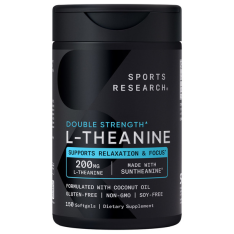 Viên Uống Hỗ Trợ Giảm Căng Thẳng Sports Research L-Theanine Suntheanine 200 mg – Hộp 150 Viên
