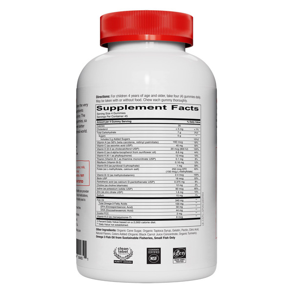 Kẹo Dẻo SmartyPants Daily Gummy Multivitamin – Hộp 180 Viên