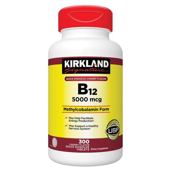 Viên Ngậm Bổ Sung Vitamin B12 Kirkland Signature 5000 mcg – Hộp 300 Viên