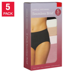 Quần Lót Nữ Không Viền Size M Carole Hochman Ladies Seamless Brief – Set 5 Quần Màu Ngẫu Nhiên
