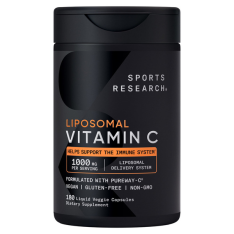 Viên Uống Sports Research Liposomal Vitamin C Veggie Capsules 1000 mg – Hộp 180 Viên