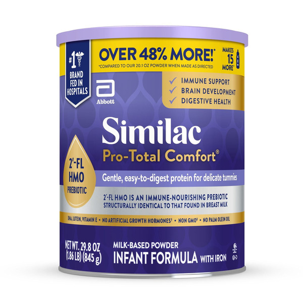 Sữa Bột Công Thức Similac Pro-Total Comfort Non-GMO with HMO Infant Formula with Iron – Lon 845G