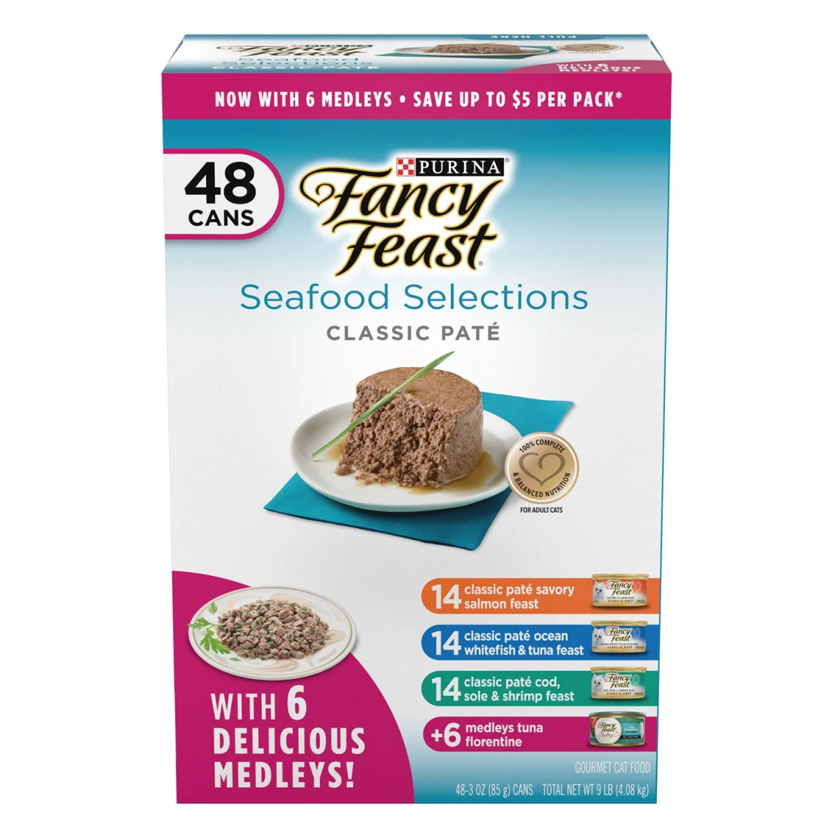 Purina Fancy Feast Variety Pack, Wet Cat Food, Choose Flavor, 48 ct, 3 oz.