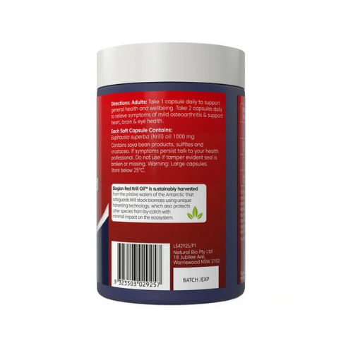 Viên Uống Dầu Nhuyễn Thể BIOGLAN Red Krill Oil Double Strength 1000mg –  Hộp120 Viên