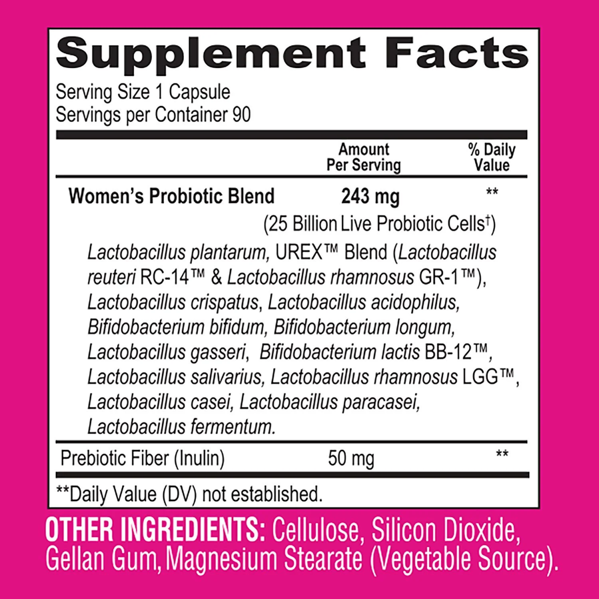 Viên Uống Bổ Sung Probiotic Cho Phụ Nữ Member's Mark Women's Daily Probiotic Capsules - Hộp 90 Viên