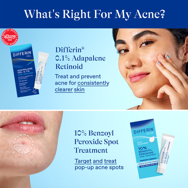 Gel Chấm Trị Mụn Differin Acne Treatment Maximum Strength 10% Benzoyl Peroxide – Tuýp 1 Oz