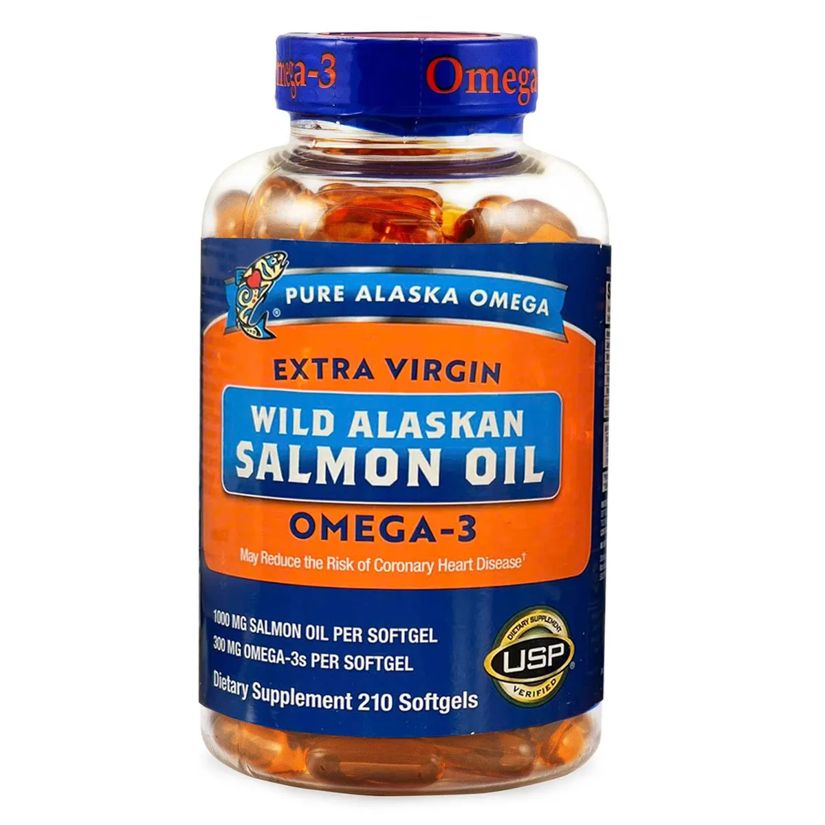 Viên Uống Pure Alaska Omega Wild Salmon Oil 1000 mg – 210 Viên Nang Mềm