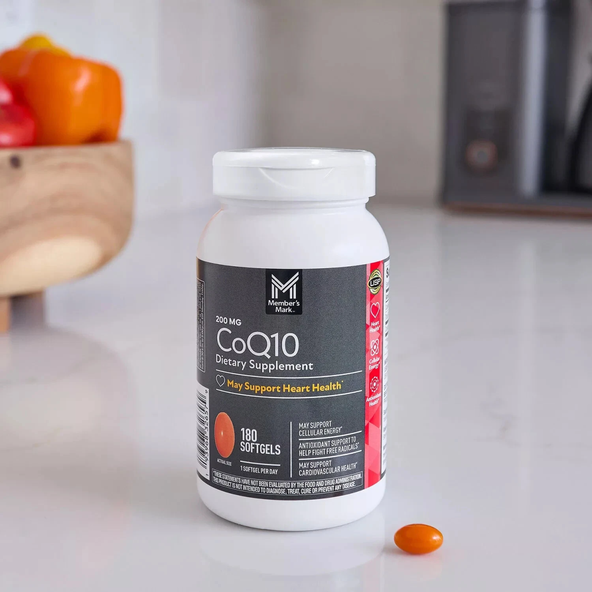 Viên Uống Member's Mark CoQ10 220mg – Hộp 180 Viên