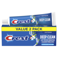 Kem Đánh Trăng Crest Deep Clean Complete Whitening Toothpaste Effervescent Mint – Set 2 Tuýp x 10.8 Oz