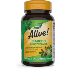 Viên Uống Vitamin Tổng Hợp Dành Cho Người Tiểu Đường Nature's Way Alive! Diabetic Multivitamin – Hộp 60 Viên