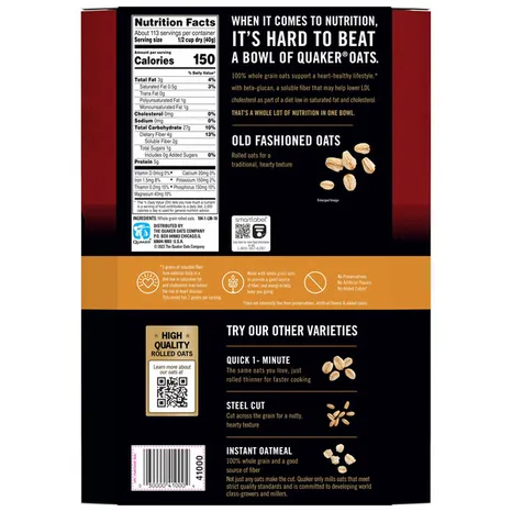 Túi Yến Mạch Quaker Oats Old Fashioned – Túi 5 lb