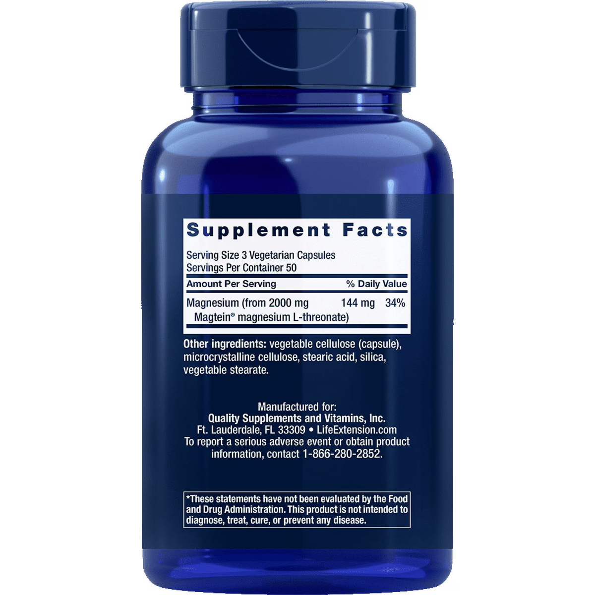 Viên Uống Bổ Sung Magie Life Extension Neuro-Mag® Magnesium L-Threonate – Hộp 150 viên