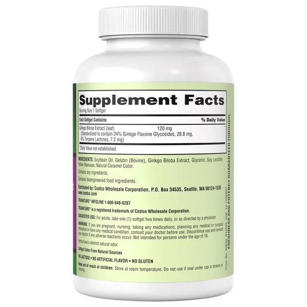 Viên Uống Hỗ Trợ Não Bộ Trunature Ginkgo Biloba – Hộp 340 Viên